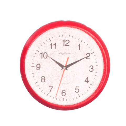 Wall Clock, Red Frame