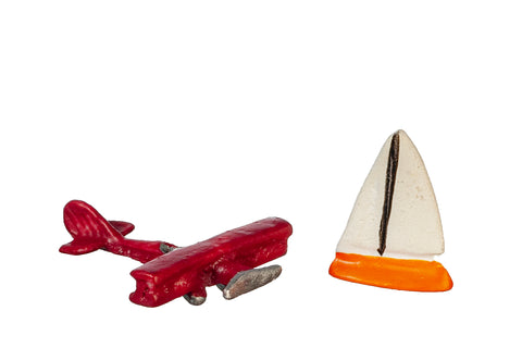 Pair of Toys, Sailboat and Plane