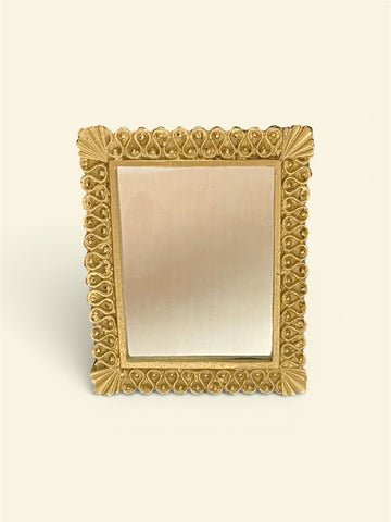 1:12 miniature scale morror with gold frame