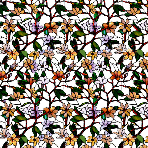Stained Glass Sheet, Flowering Vine