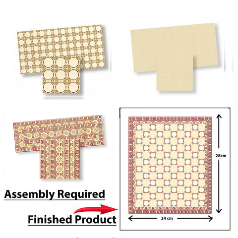 Floor Tile Kit, Cream and Red