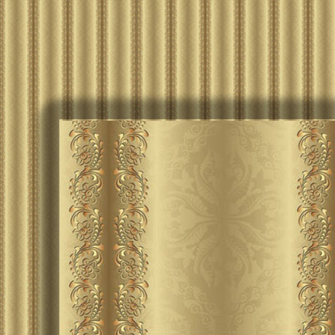 Gold and Cream Striped Wallpaper