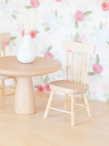 Round Bistro Table and 2 Windsor Chairs