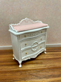 Elegantly Carved Nursery Set with Pink and White Check Fabric