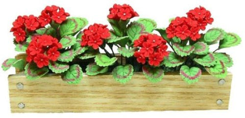 Window Box with Red Geraniums
