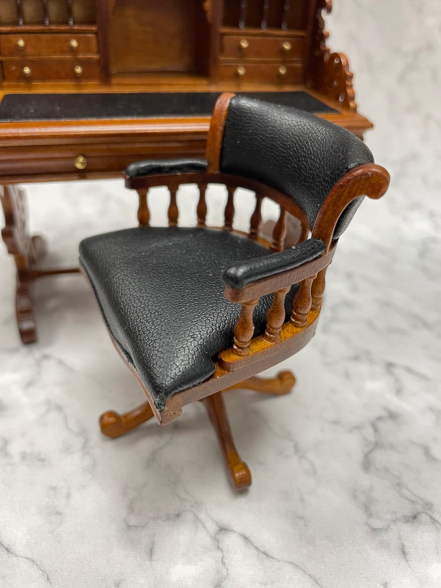 Italian Renaissance Desk with Desk Chair, Walnut Finish, LAST ONE ...