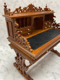 Italian Renaissance Desk with Desk Chair, Walnut Finish