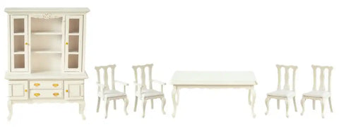 Dining Room Set, 6pc, White