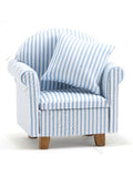 Living Room Set, Two Piece, Blue and White Stripe