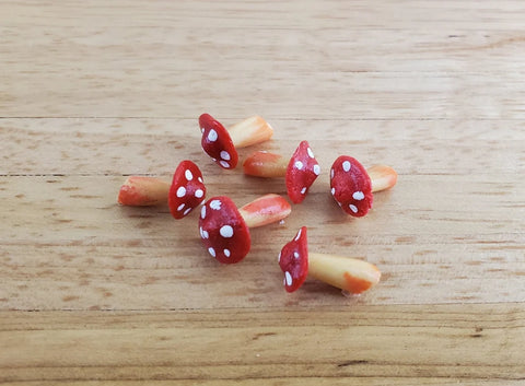 Large Toadstool Mushrooms, Set of 6