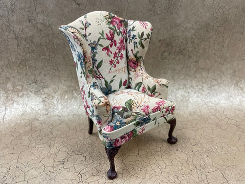 Vintage Bespaq Wing Chair, Floral Print