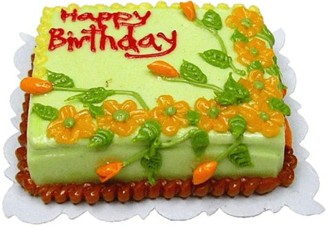 Floral Happy Birthday Sheet Cake