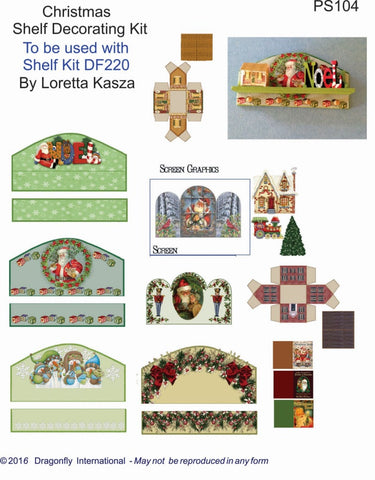 Christmas Four Peg Shelf Kit Decorator Sheet