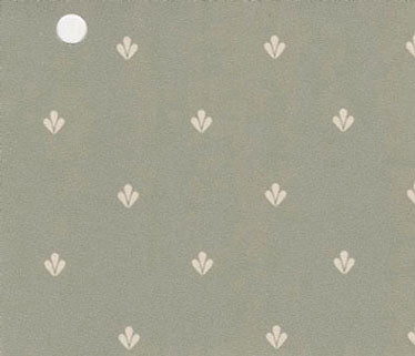 Prepasted Wallpaper, White on Green