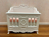 Elegantly Carved Nursery Set with Pink and White Check Fabric