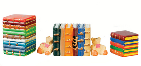 Cute Bear Bookends with Extra Books