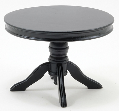 Round Pedestal Table, Black