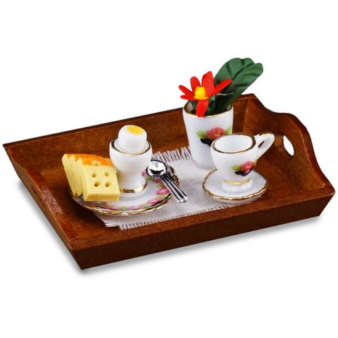 Breakfast Tray, Black Rose China Pattern