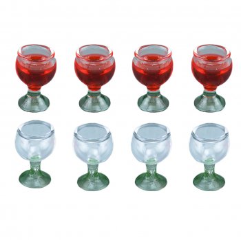 Wine Glasses Set - Filled & Unfilled