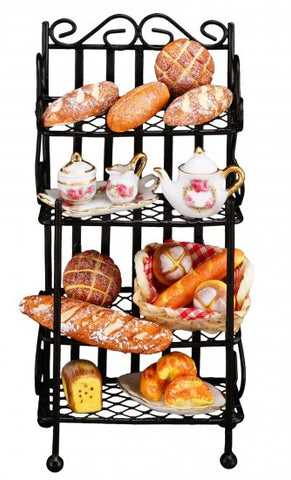 Bakers Rack, Filled with Goods