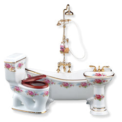 Dresden Rose Bath Set by Reutter Porcelain