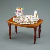 Biedermeier "Coffeetime" Table, Reutter Porzellan