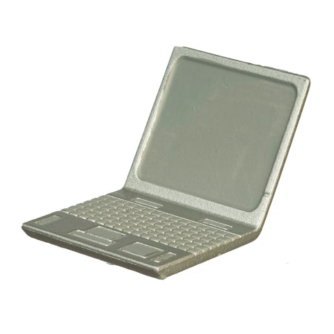 Computer, Laptop, Silver, Open Screen