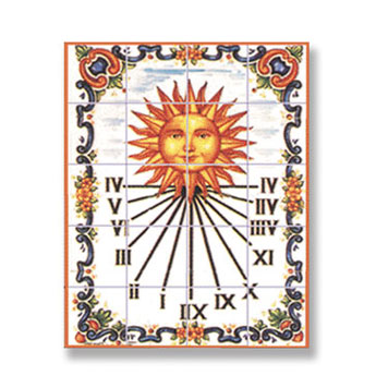 Picture Mosaic Tile Sheet, Sun Face