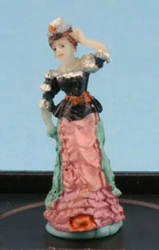 Victorian Lady figurine in Orchid by Jeannetta Kendall, LAST ONE