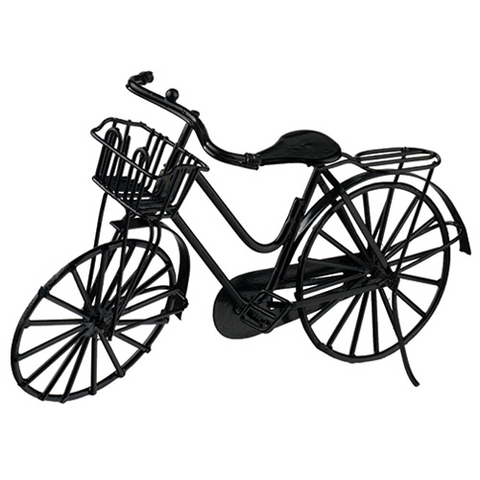 Bicycle, Black Metal with Basket