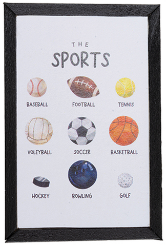 Sports Print, Black Frame