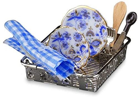 Dish Drying Rack, Blue Onion Pattern