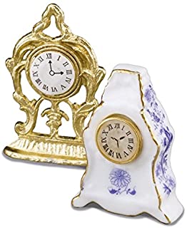 Art Nouveau Clock Set, Reutter Porcelain