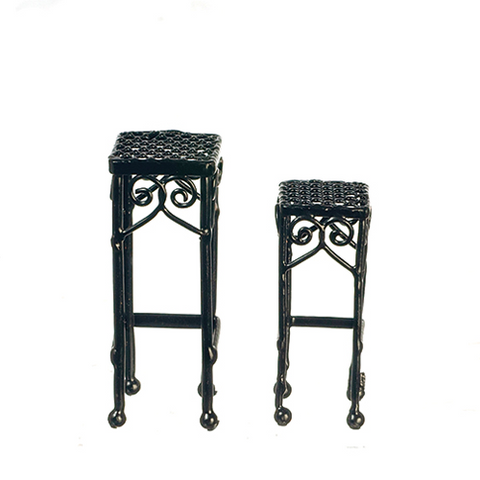 Plant Stands, Black, Small, Pair