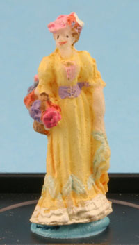 Victorian Lady statuette in yellow by Jeannetta Kendall