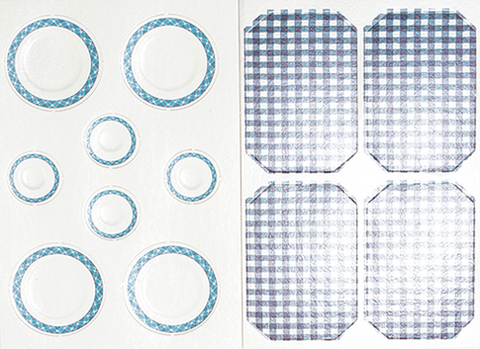 Blue picnic pizazz paper plate setting