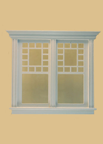 Atherton Double Window, White