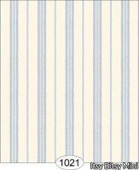 Satin Stripe, Blue and Ivory Wallpaper