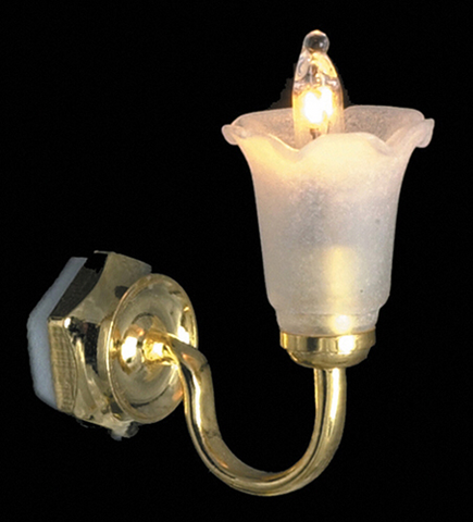 Frosted Tulip Sconce