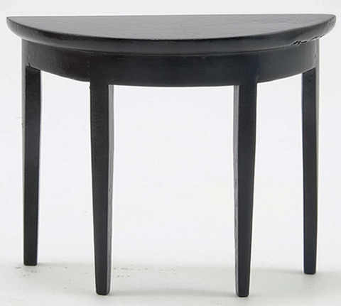 Demi Lune Side Table, Black