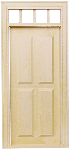 Traditional Four Panel Door with Transom