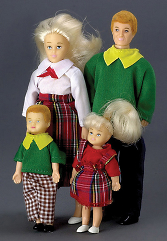 Doll Family with Blond Hair