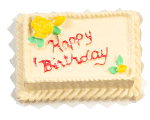 Birthday cake with yellow roses
