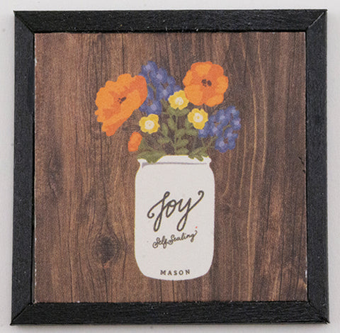 Framed Print of Mason Jar Flowers
