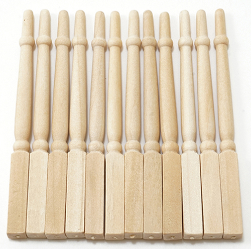 Simple Baluster, Square Base – Dollhouse Junction