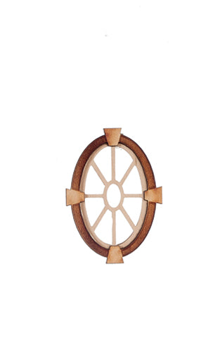 Oval Window, Keystone Trim, Plain Spoke – Dollhouse Junction