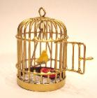 Bird Cage, Brass with Bird