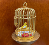 Bird Cage, Brass with Bird