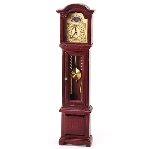 Grandfather Clock, Working Quartz, Mahogany