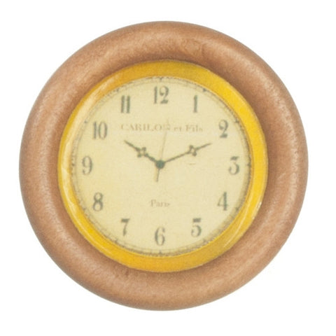 Wall Clock with Wooden Frame